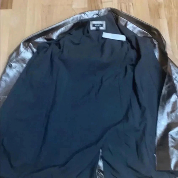 Dkny leather metallic women trench coat - Picture 10 of 14